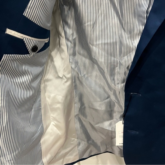 Express Jacket Men's 42L Navy Blue Slim Fit Photographer NWT $228 - Picture 7 of 8